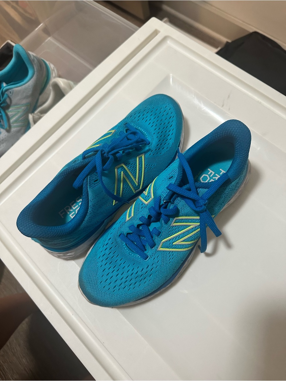 New Balance Kids Teal and Aqua Running Sneakers